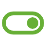 A green switch with a dot Description automatically generated