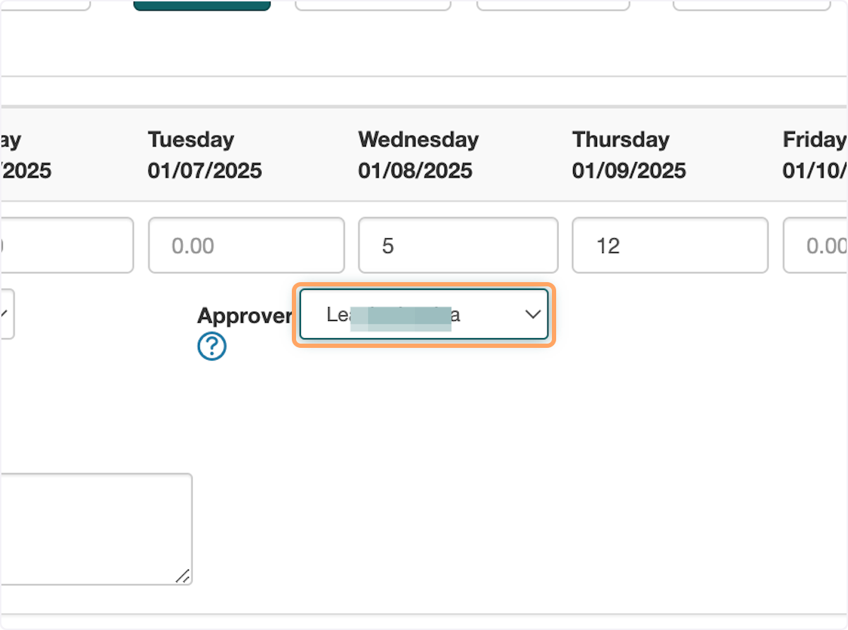 Select the approver again