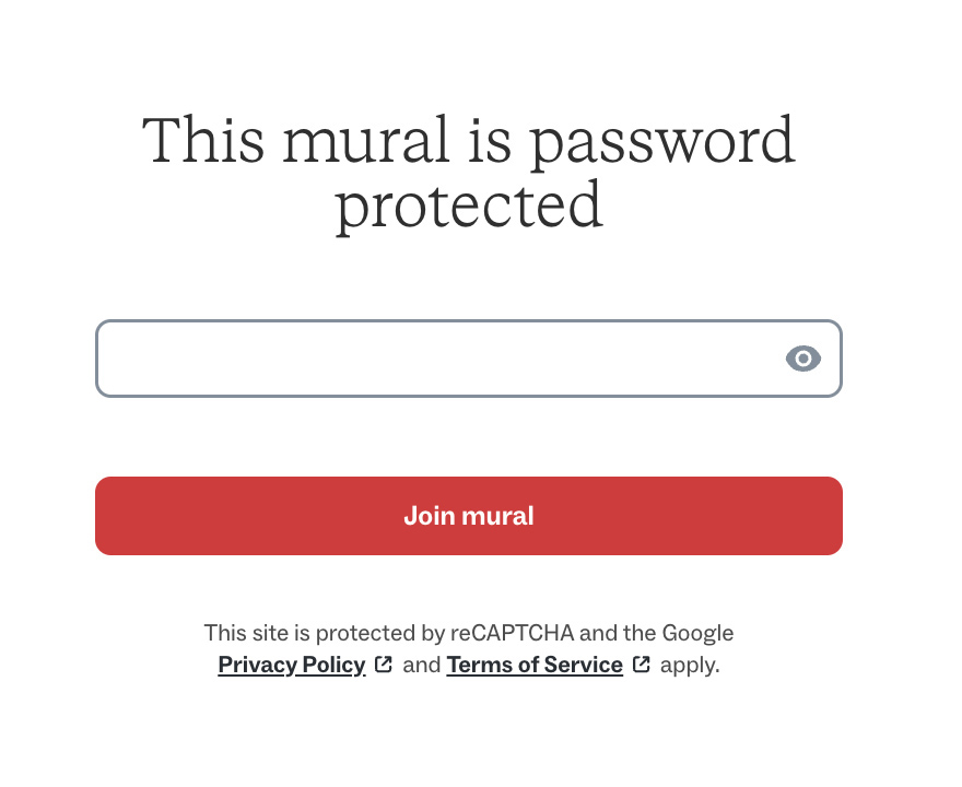 The mural is password protected dialog box.
