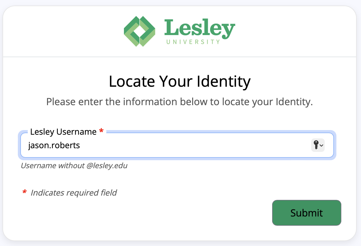 Screenshot of choosing verification mode
