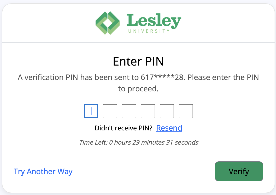 Screenshot of entering PIN and pressing Validate button.