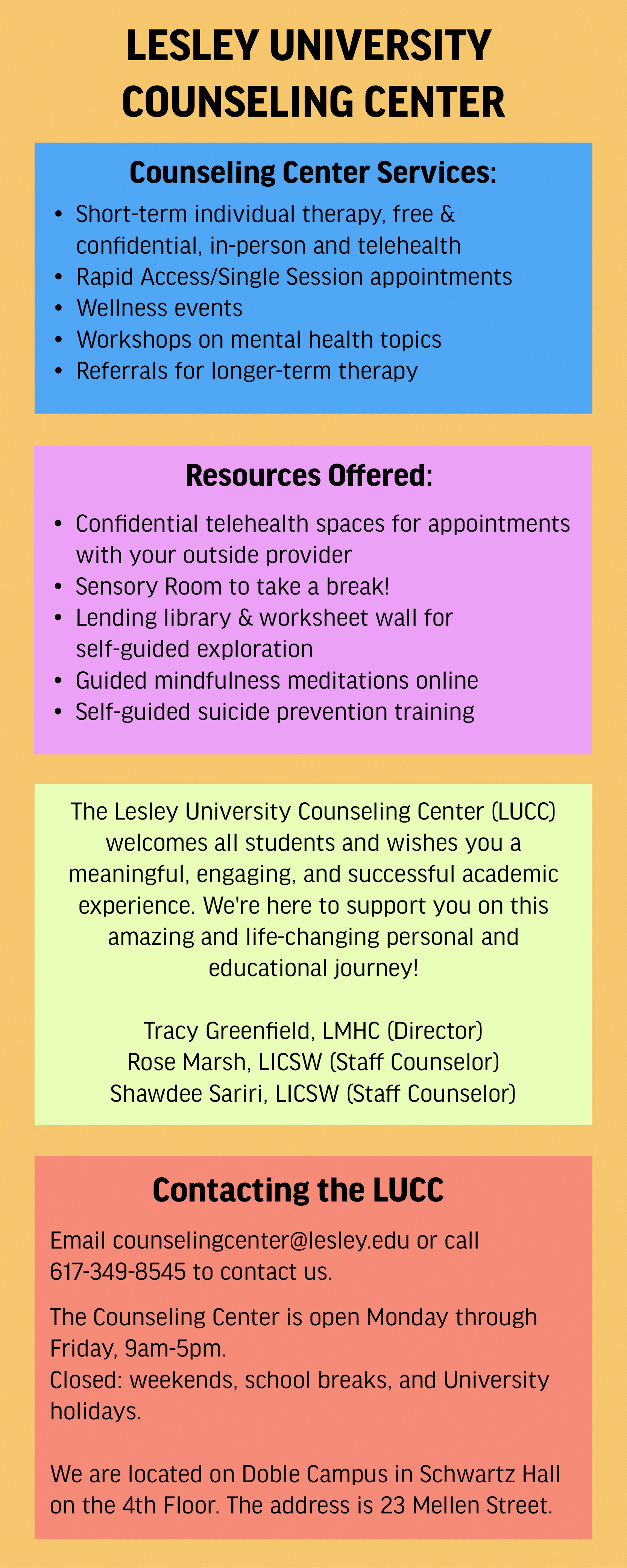2025 LU Counseling Center Infographic - Download attached DOCX file for full text.