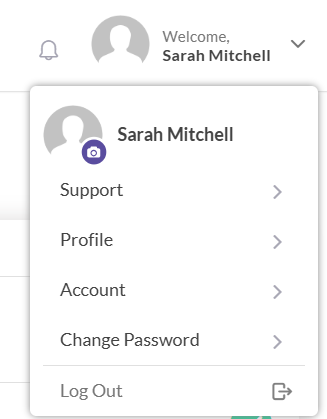 Profile Dropdown Menu