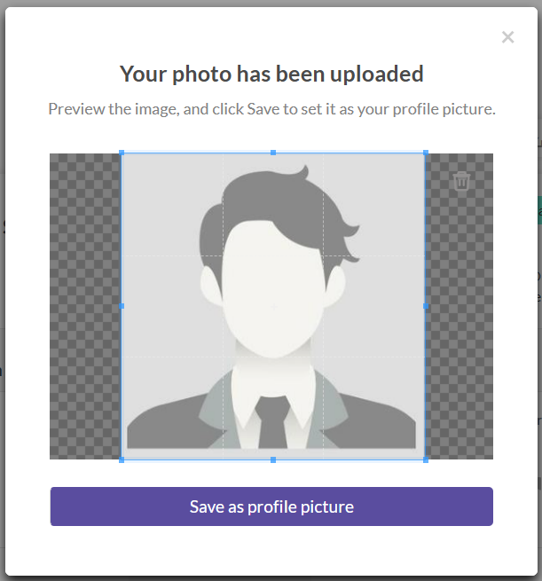 Crop and Save Profile Picture