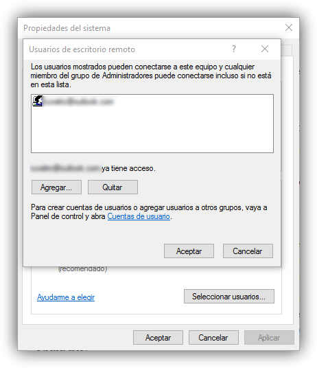 Usuarios Escritorio Remoto Windows