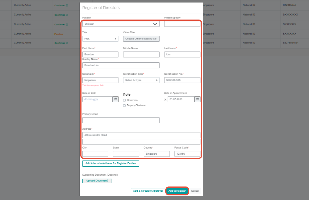 How to Add a Director to the Register of Directors and Confirm a