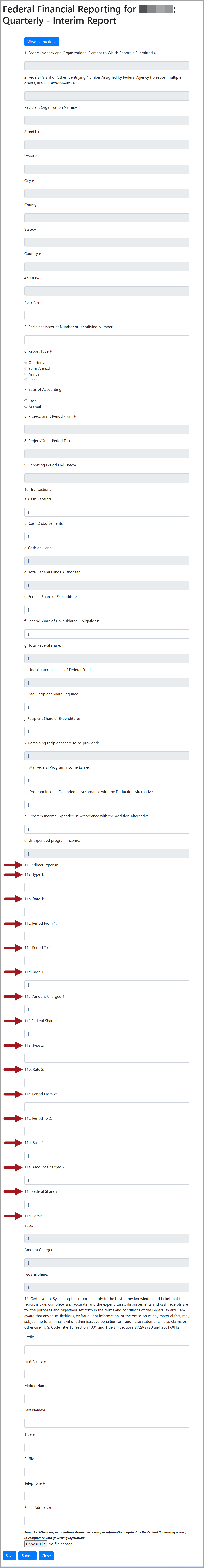Block 11 Field Changes