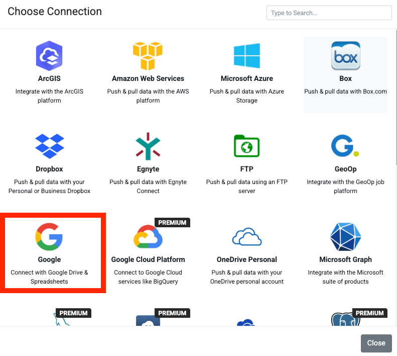 Add Connection Screenshot