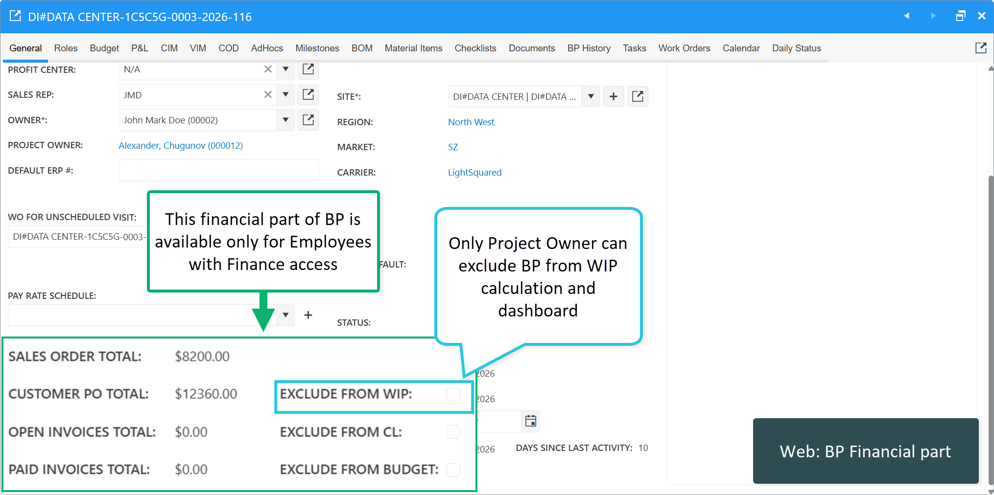 Build Plan web: BP Financial