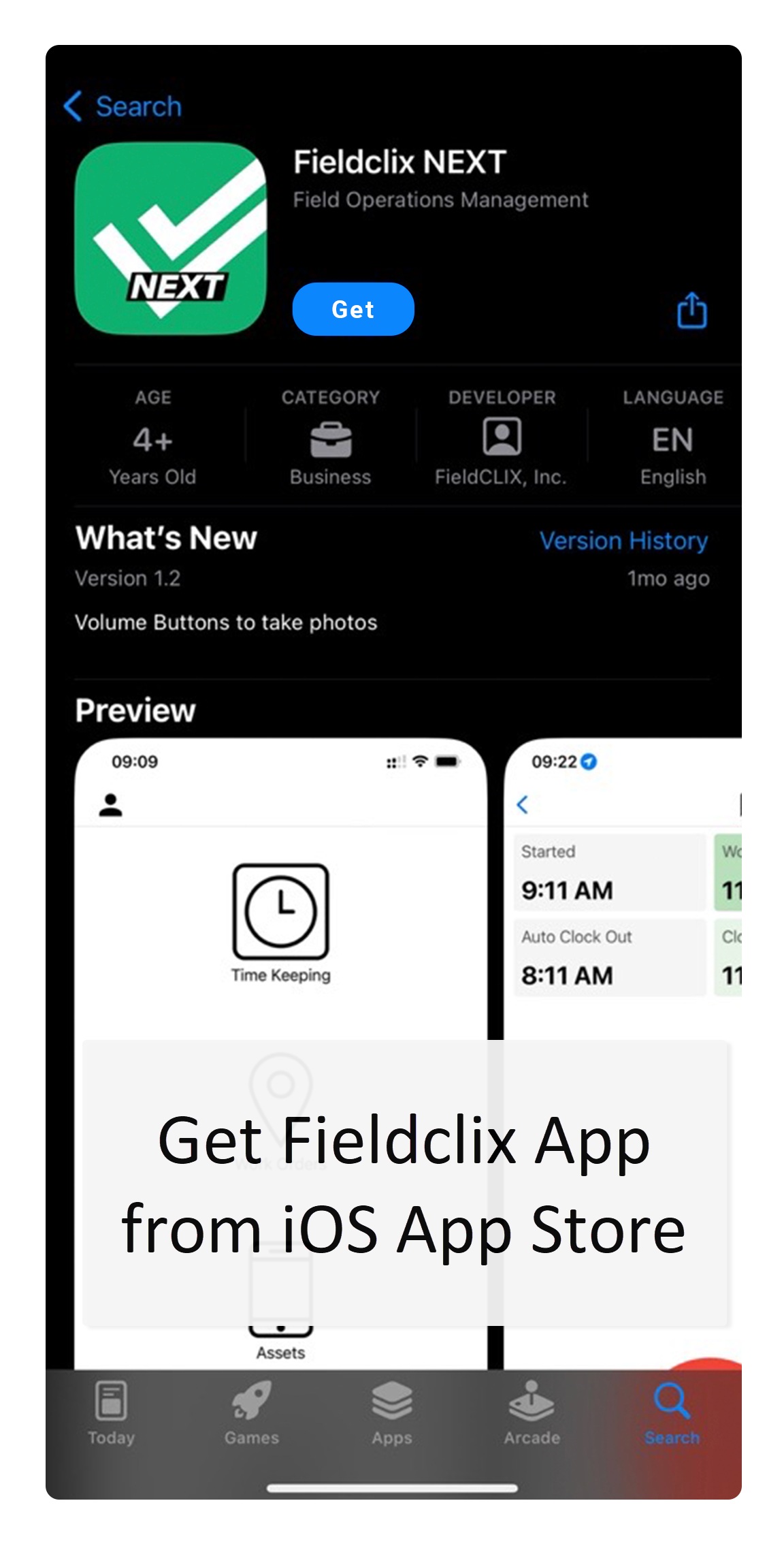 Get Fieldclix Mobile App in iOS