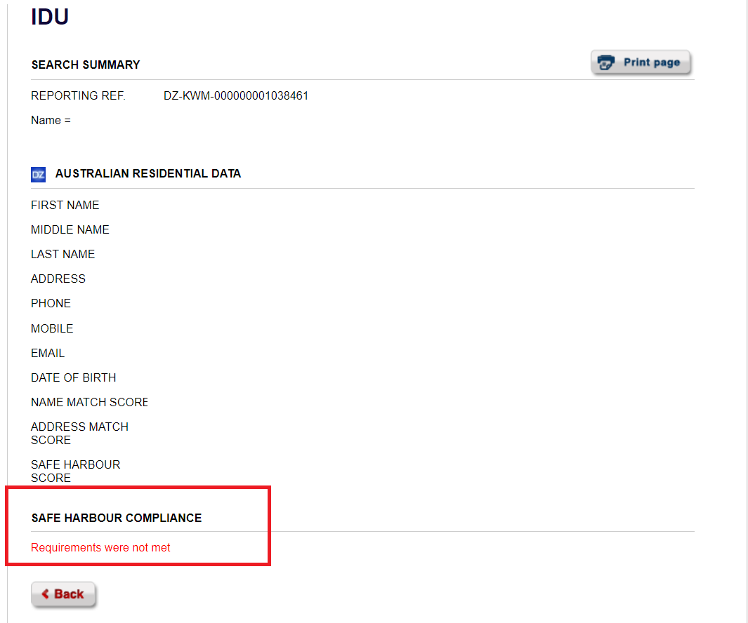 What is Safe Harbour and Safe Harbour Scoring? Data Zoo Support