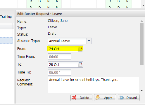 How To Edit Leave Requests Including Cancelling Leave Requests Rosterkey A Shiftwork Solutions Innovation