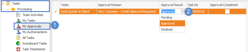 Task Approvals : Paradigm Software and Hosting