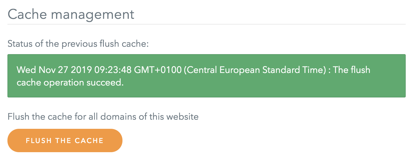 How to flush the Fasterize cache? Fasterize