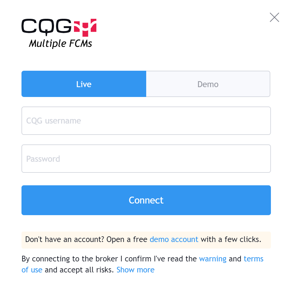 Cqg How It Works Supported Brokers And Steps To Start Tradingview