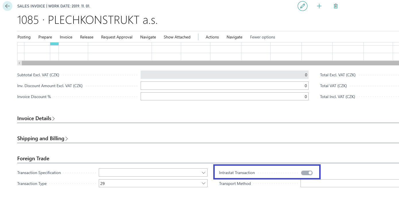 Intrastat Setup AppVision Kft.