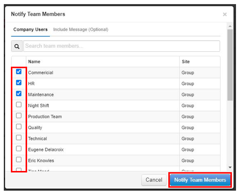 3.8 Notify Team Members Foods Connected Support