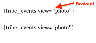 tribe_events_shortcode_error