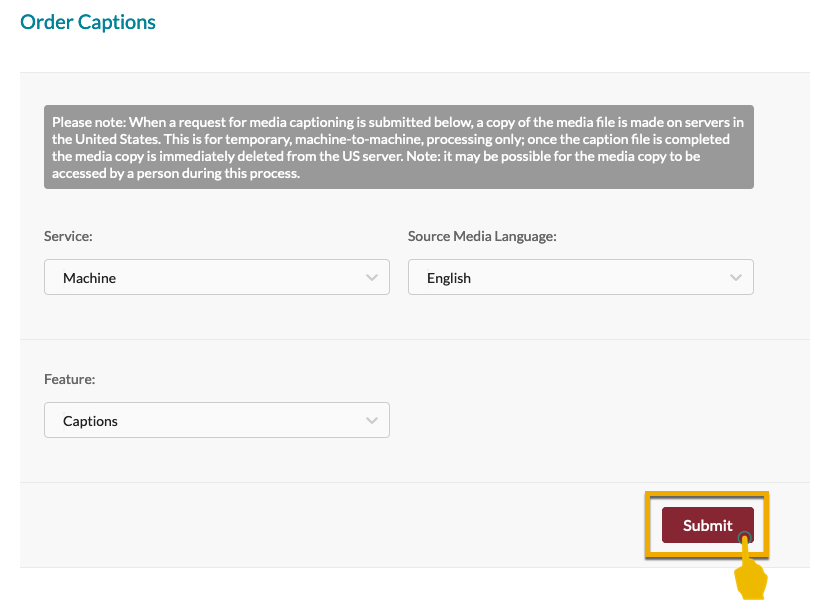 Submit for caption