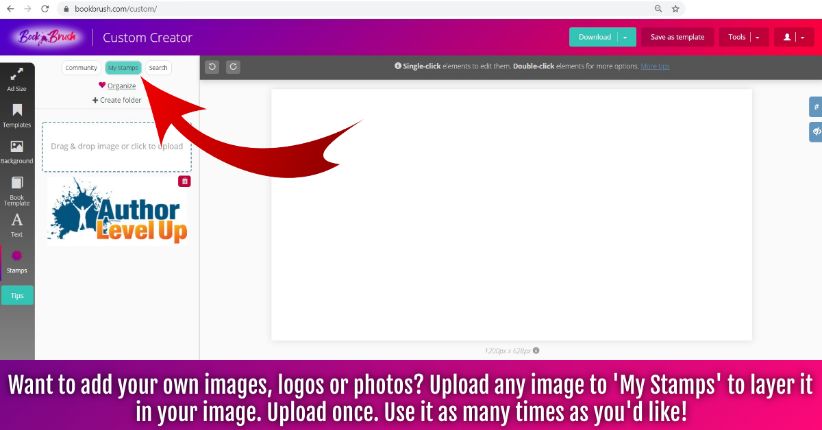 How do I upload my own Image or Stamp? Book Brush Customer Support