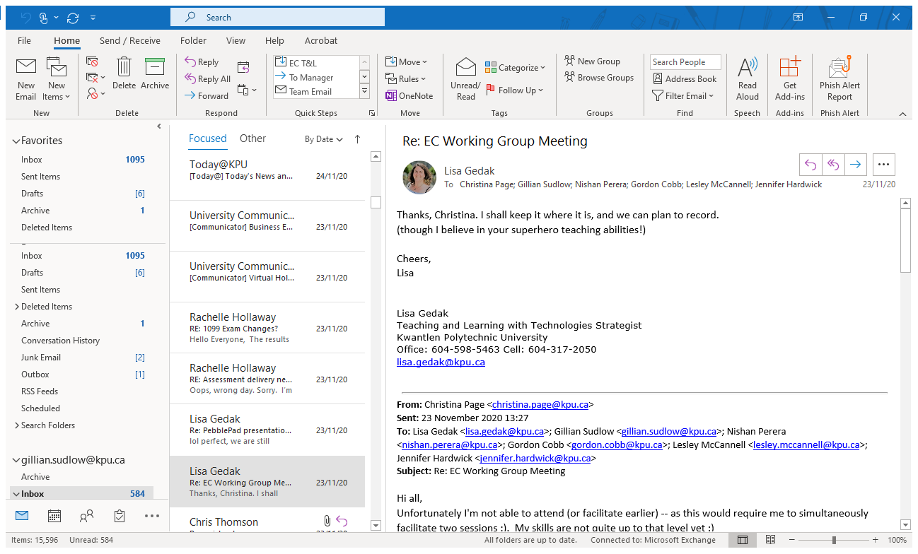 Inbox - gillian.sudlow@kpu.ca - Outlook
