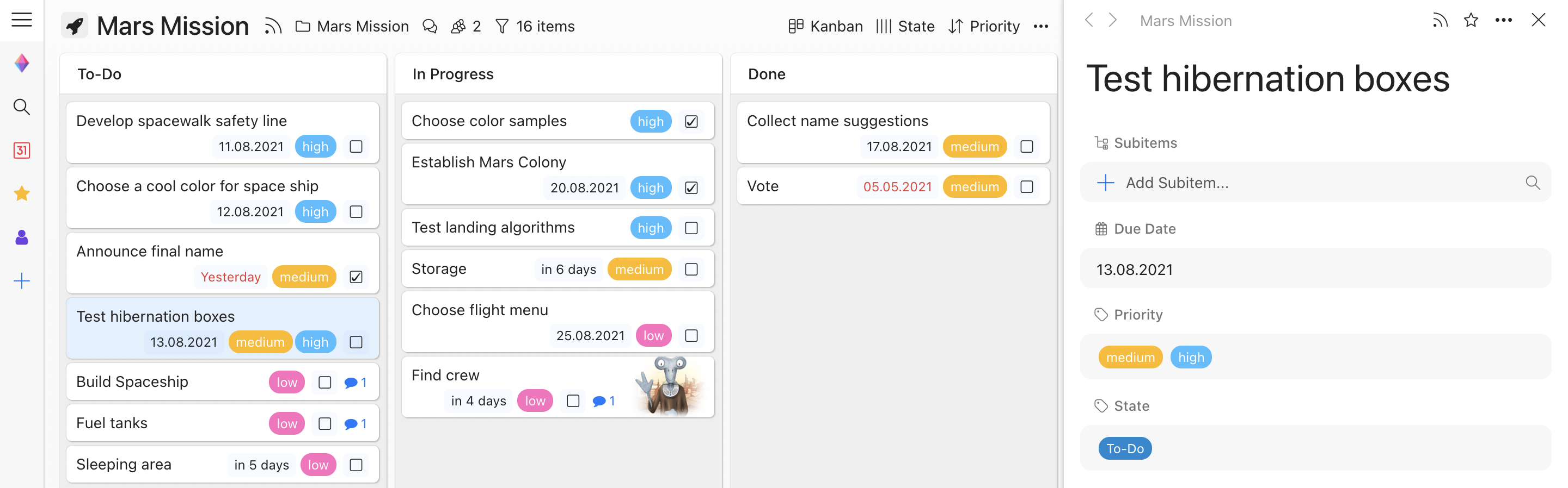 Guide to Kanban view | Zenkit Base Helpdesk : Zenkit