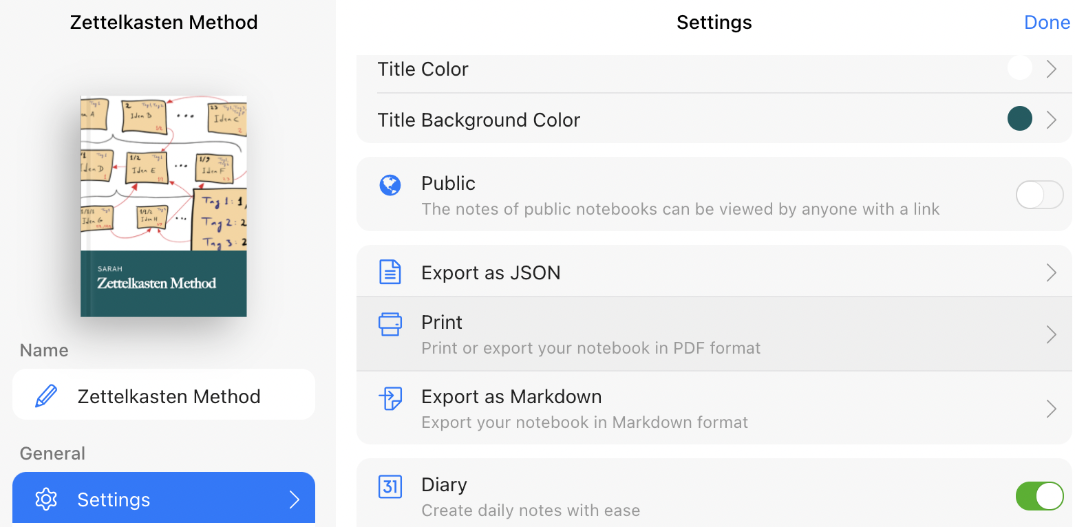 Exporting Notebooks as PDF Zenkit Hypernotes Helpdesk Zenkit