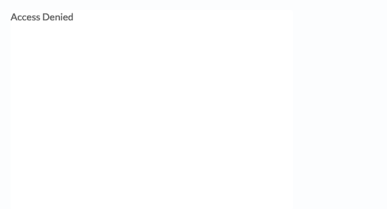 Access Denied error message