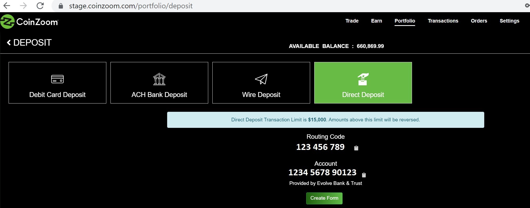 Deposit/Transfer Funds and/or Crypto FAQs Help Center