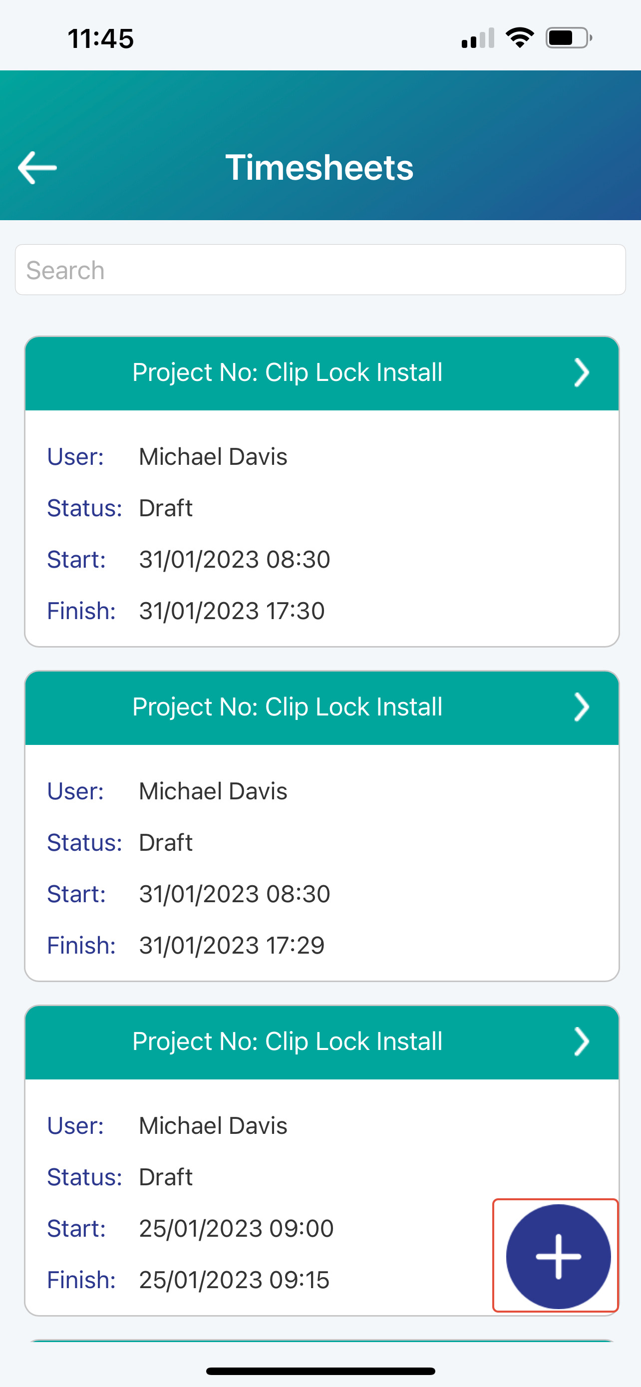 Adding Timesheets with the iOS Mobile App in WorkGuru WorkGuru