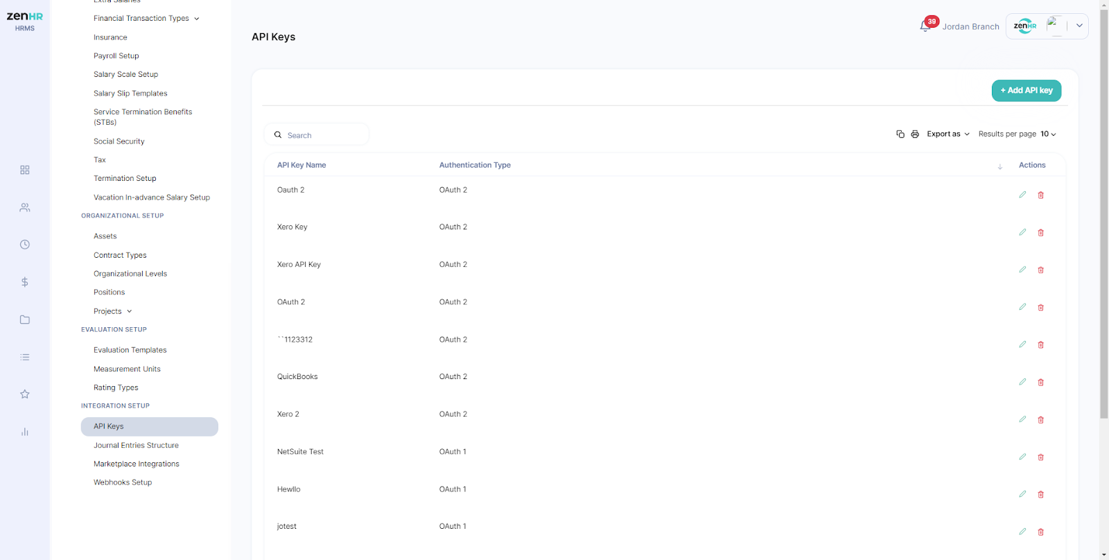QuickBooks Integration ZenHR