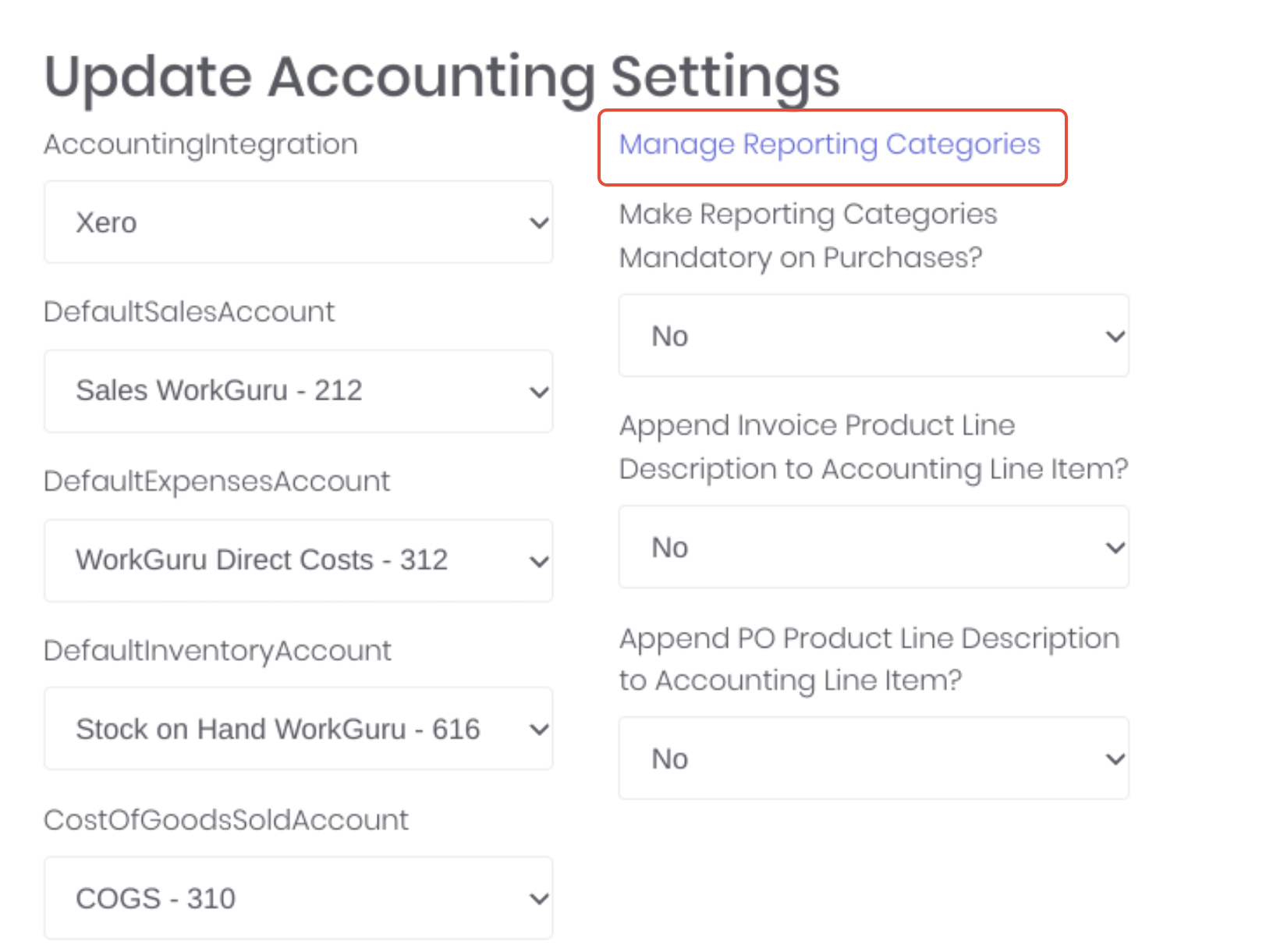 Managing Xero Tracking Categories in WorkGuru WorkGuru Support Portal