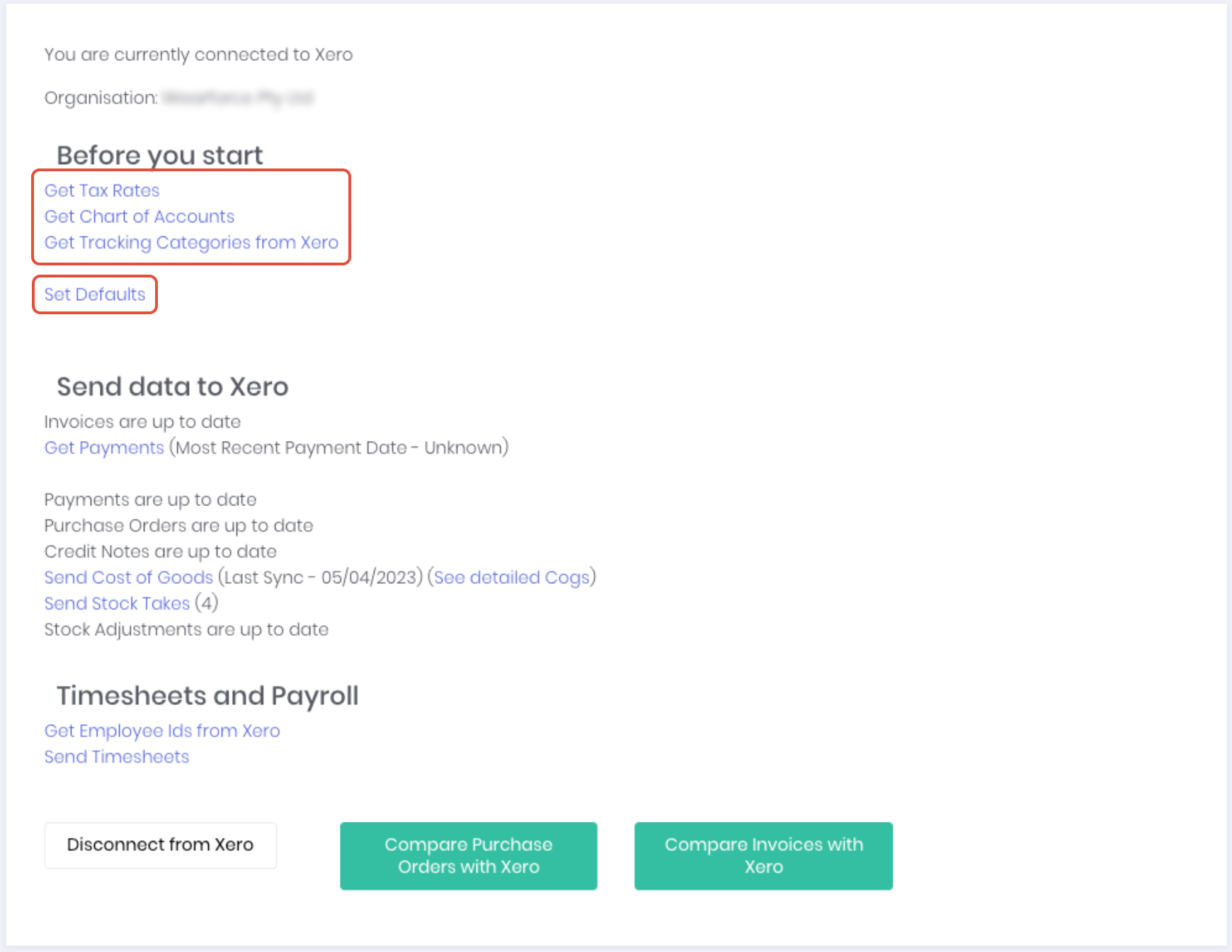 Updating Xero Settings in WorkGuru WorkGuru Support Portal