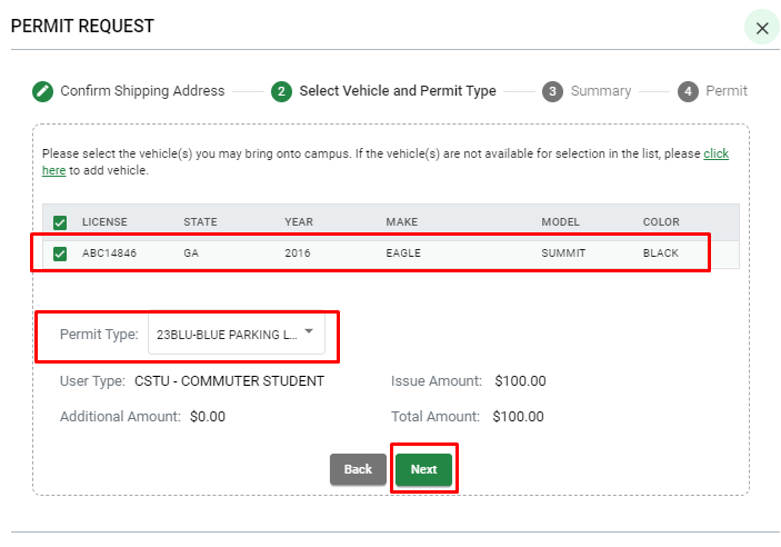 A screenshot of a car registration form
Description automatically generated