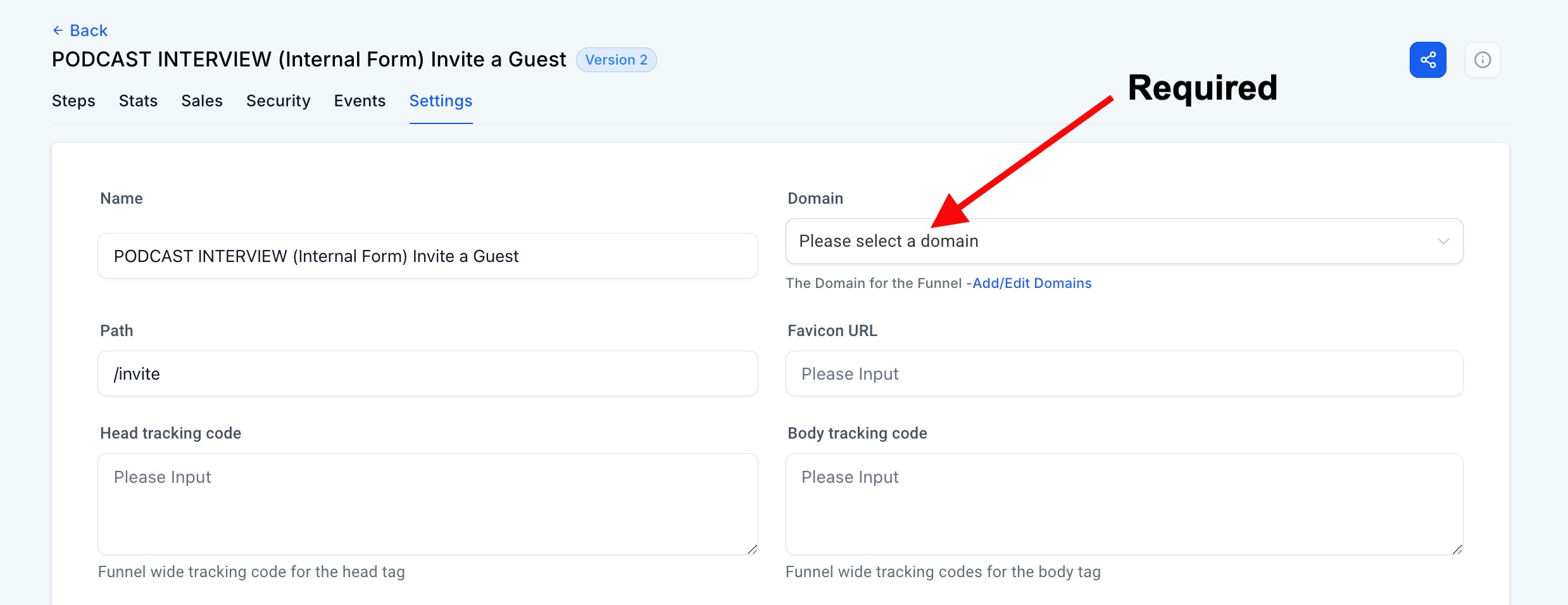 Assign Domains