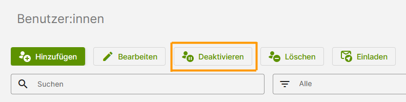 Benutzer deaktivieren