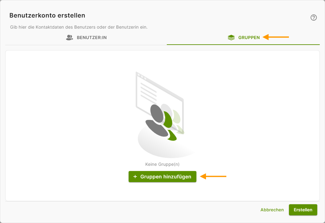 Benutzer zu Gruppe hinzufügen