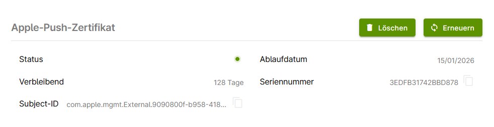 Apple-Push-Zertifikat