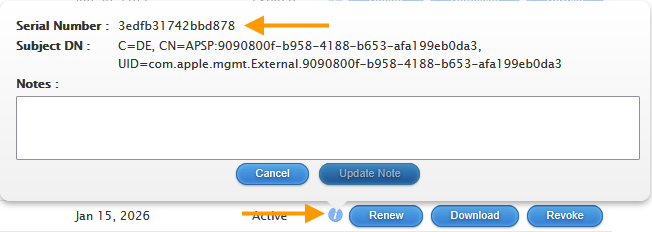 Seriennummer vergleichen
