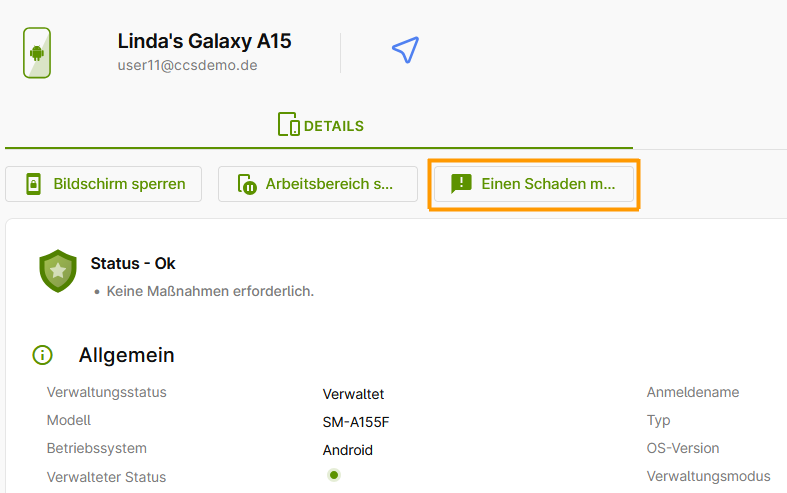 Einen Schaden melden