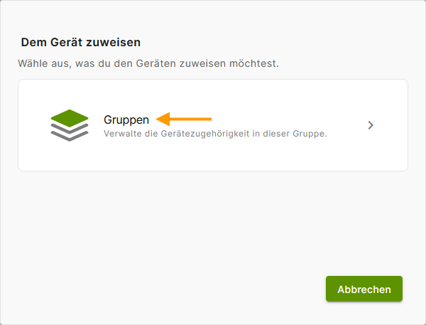 Gruppen auswählen