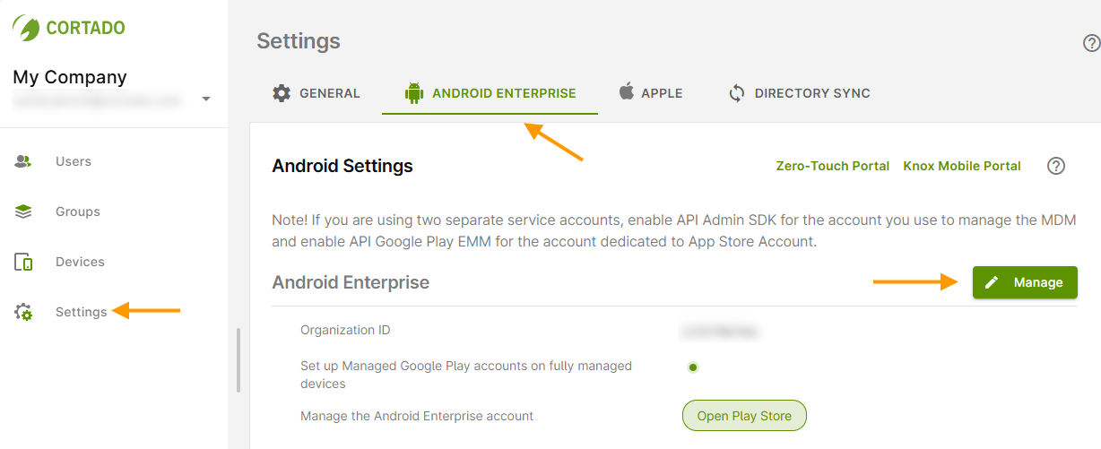 manage Android Enterprise
