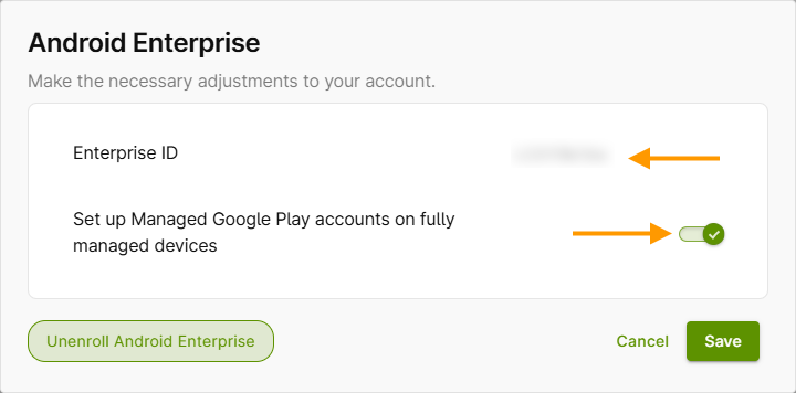 find Enterprise ID and manage Play accounts