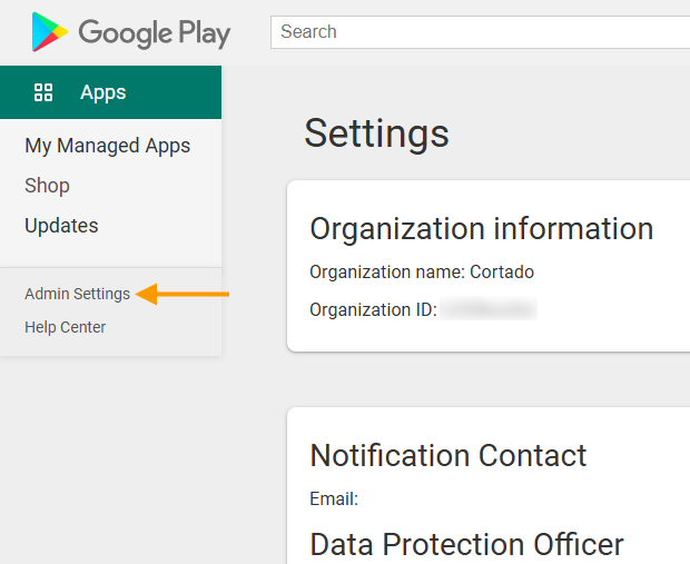 manage Admin settings