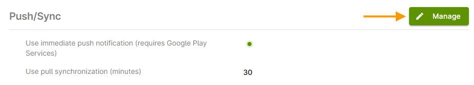 manage device synchronization