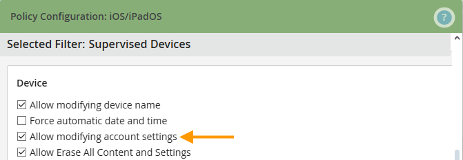 allow modifying account settings