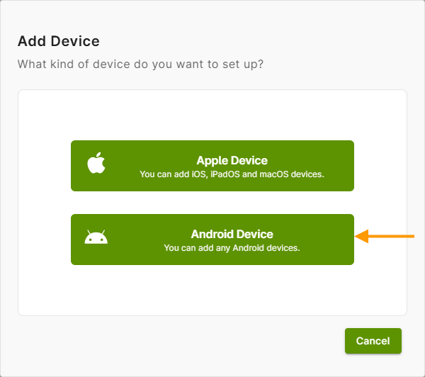 select Android Device
