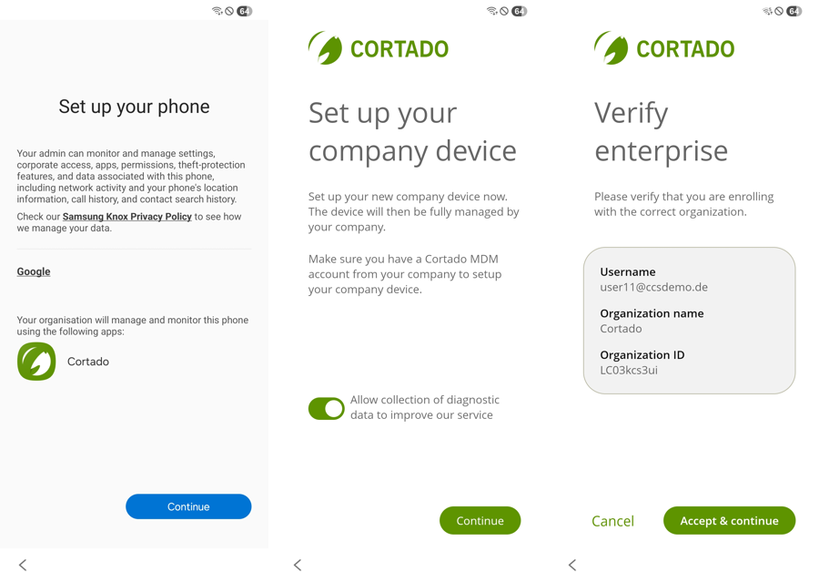 follow the setup steps