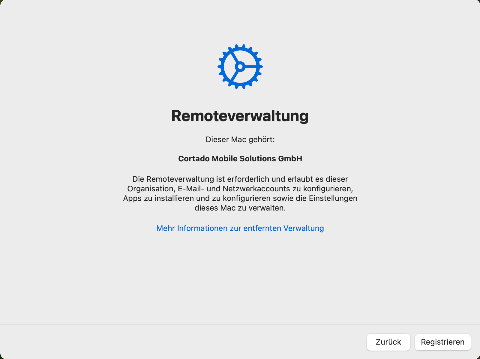 Remoteverwaltung vom Mac
