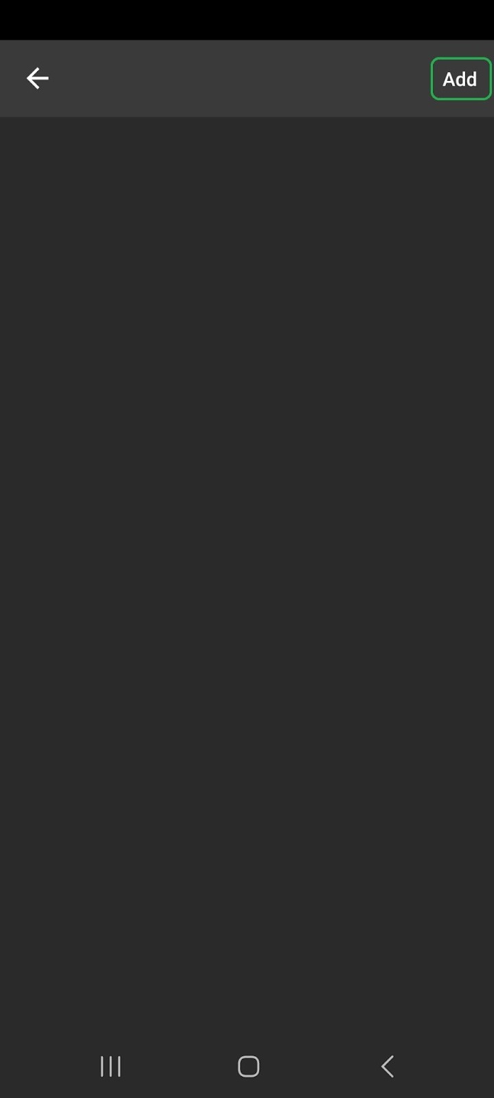 Android Alerts screen showing an Add button. The Add button is highlighted.